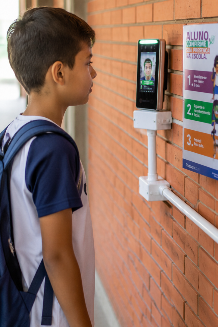 reconhecimento facial aluno escola pública